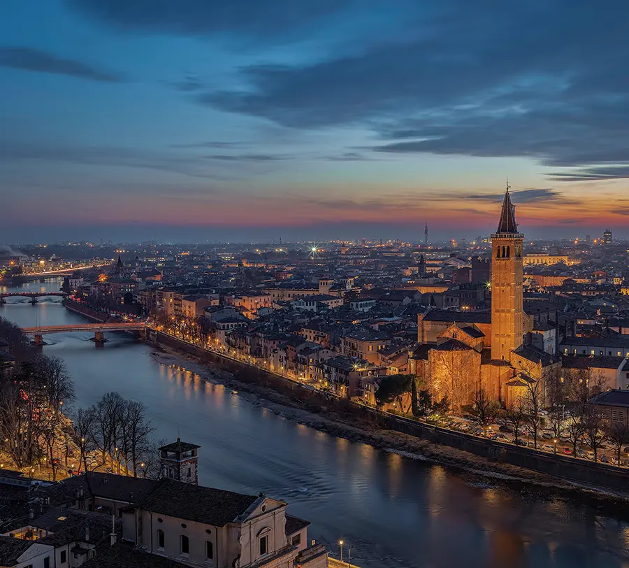 Verona al tramonto